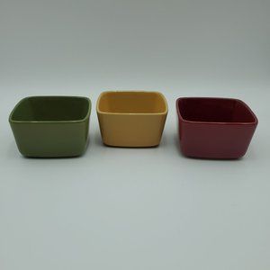 Cider House Designer Home Decor Small Square Bowls Dipping Berry Condiment Bowls